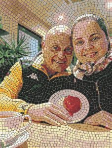 Romantic Couple Mosaic Portrait – 60×80 cm
