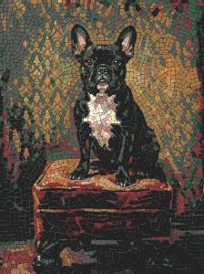 French Bulldog Mosaic Art – Classic Portrait