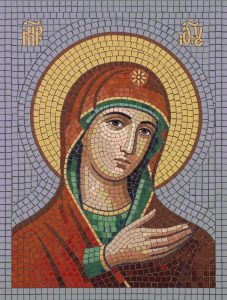 Classical Mosaic Portrait of the Madonna