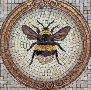 Honeybee Mosaic Art – 15×15 cm Classical Style
