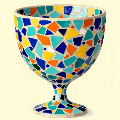 Colorful Trencadís Mosaic Goblet - Custom Art