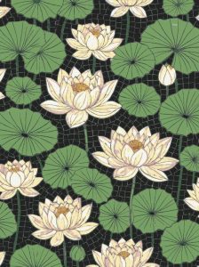 Elegant Water Lily Mosaic Art – 30×40 cm
