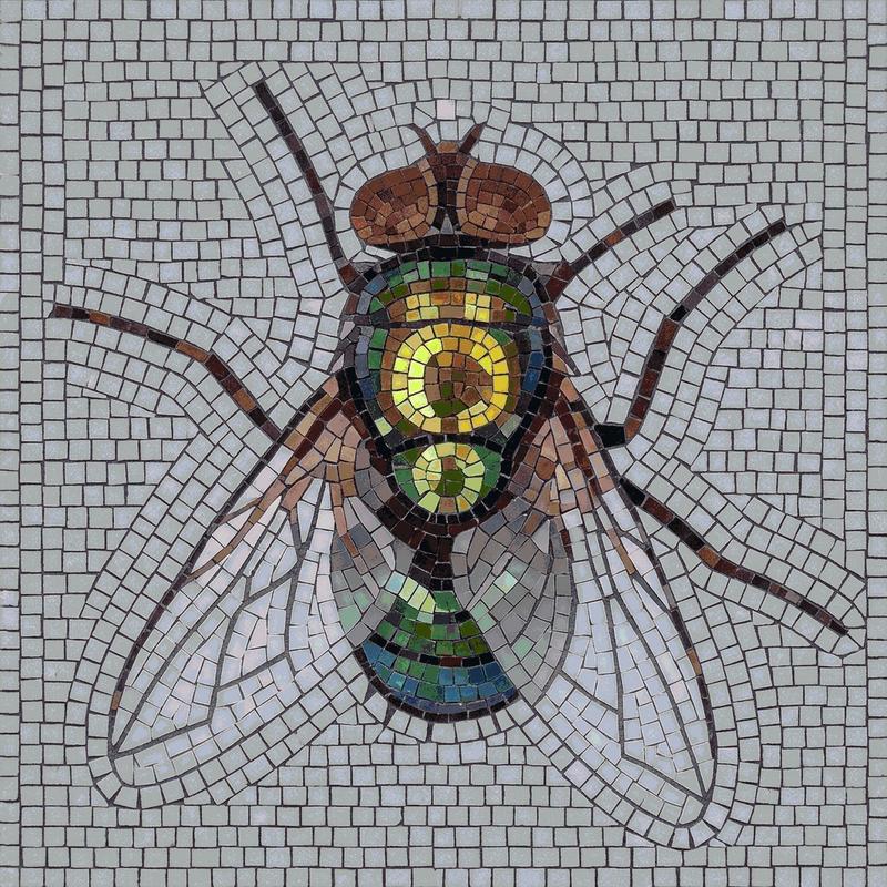 Mosaic Art Fly - Detailed Insect Wall Decor