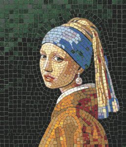 Mosaic Portrait: Girl with a Pearl Earring