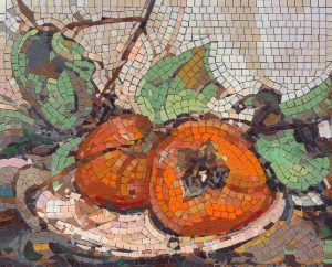 Vibrant Orange Fruit Mosaic Still Life