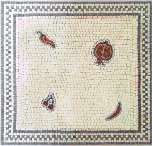 Minimalist Fruit Mosaic Art – 60×57 cm