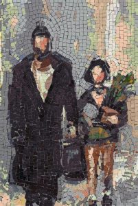 Romantic Couple Mosaic Art – Timeless Love