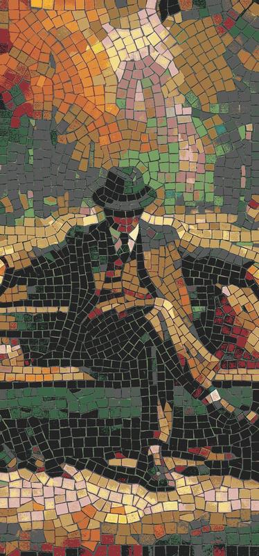 Mysterious Man in Fedora Mosaic Art