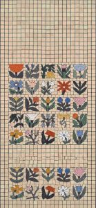 Stylized Floral Mosaic Art – 25×54 cm