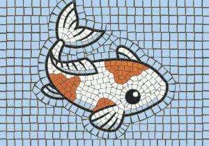 Koi Fish Mosaic Art – Serene Water Decor