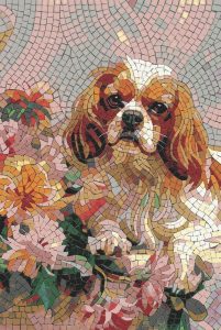Cavalier King Charles Spaniel Mosaic Art – 10×15 cm
