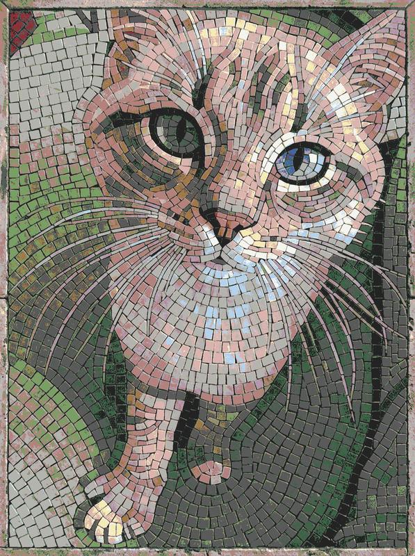 Heterochromia Cat Mosaic Art Piece