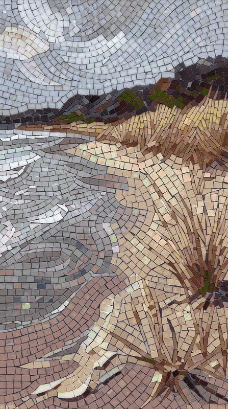 Coastal Landscape Mosaic Art - Classical AI Style
