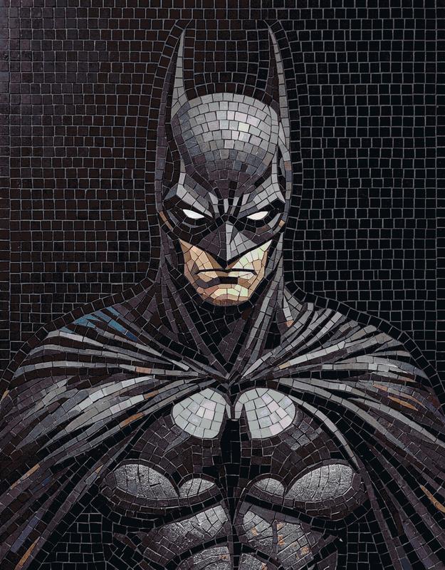 Batman Mosaic Art - The Dark Knight Classic AI Style