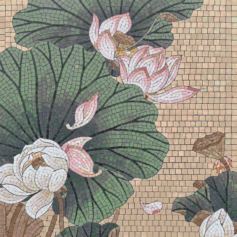 Lotus Blossom Mosaic Art