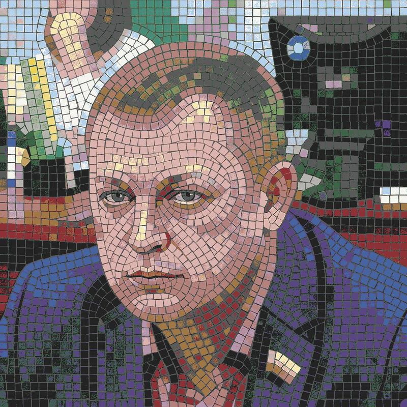 Modern Mosaic Portrait of a Man - 60x60 cm