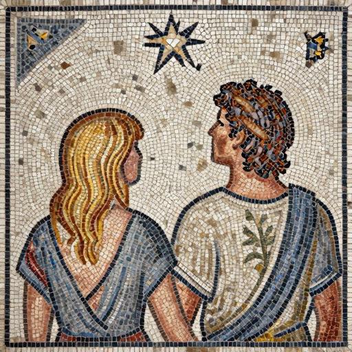 Couple Under the Stars - Custom Opus Tessellatum Mosaic Art
